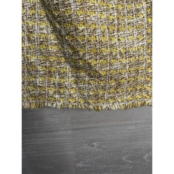 Ann Taylor Yellow Tweed Mini Skirt Size 10 - Picture 6 of 7
